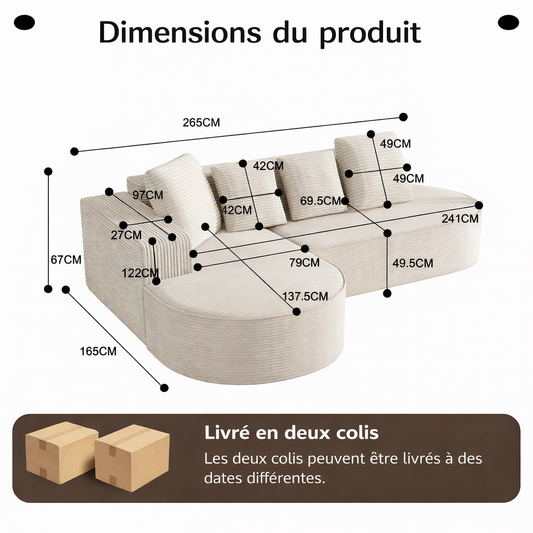 Canapé géométrique Chic