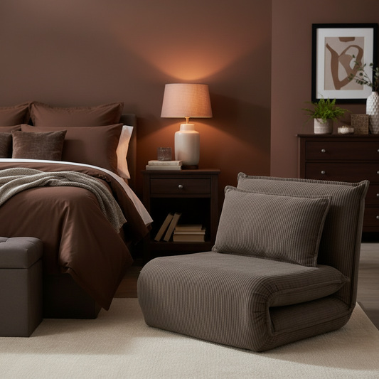 Fauteuil convertible marron