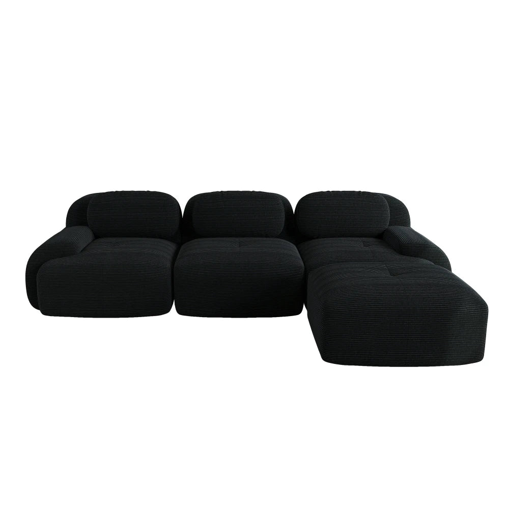 Canapé 3 places pouf