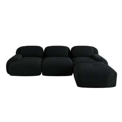 Canapé 3 places pouf