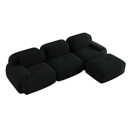 Canapé 3 places pouf