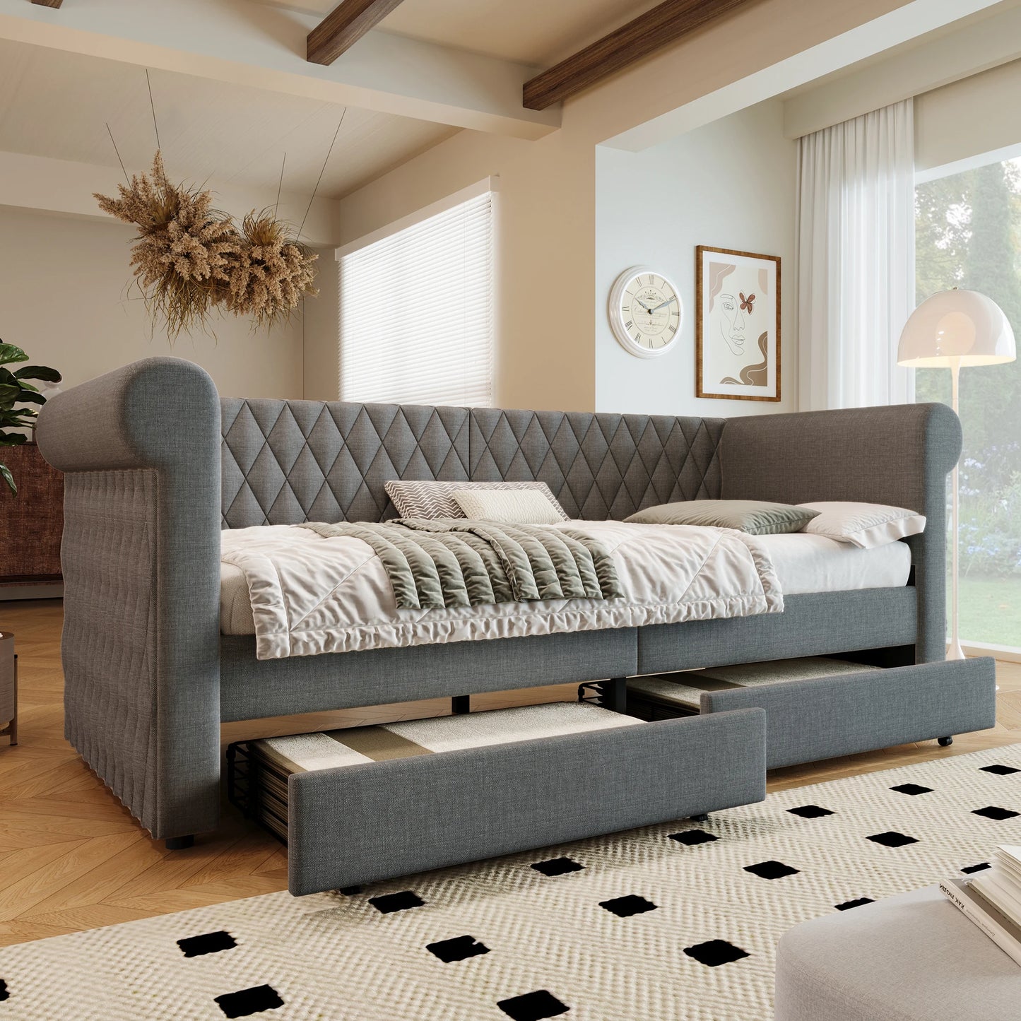 Canapé Lit 90x200 cm avec tiroirs